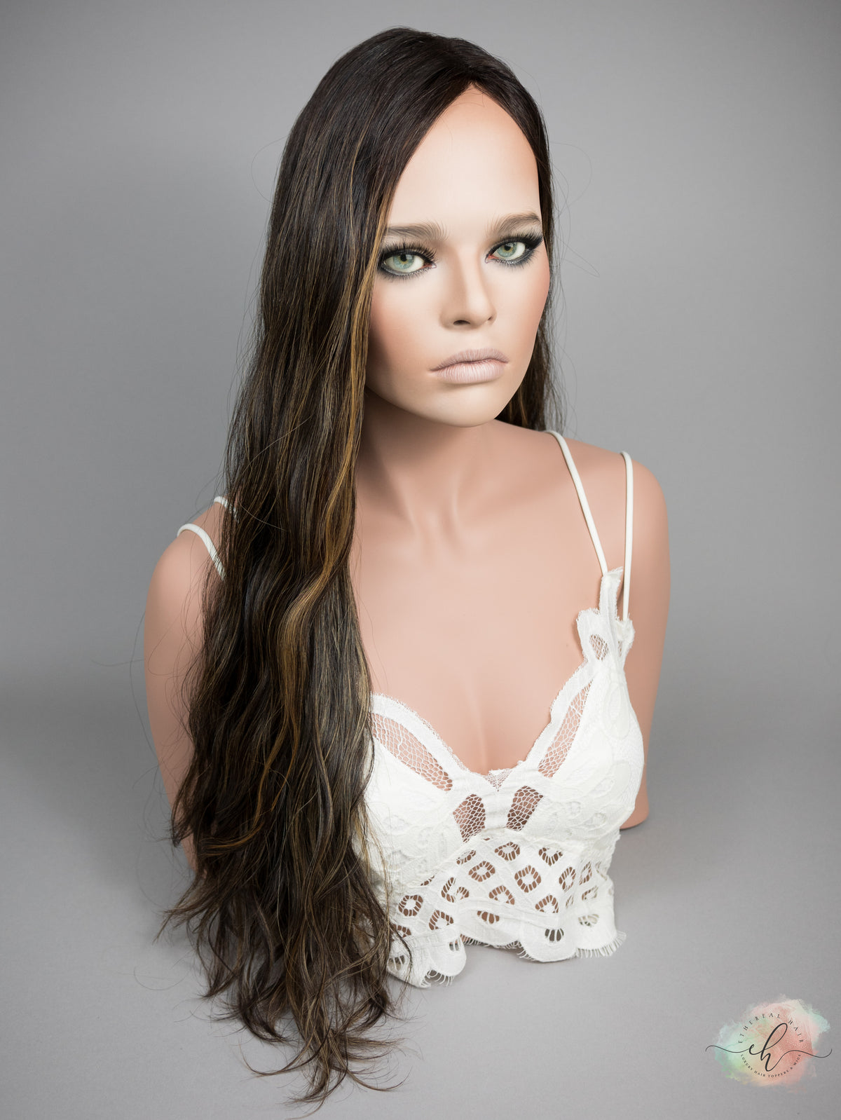 “PEPPA" Premium Topper: Silk Top, 9x9, 28", Wavy