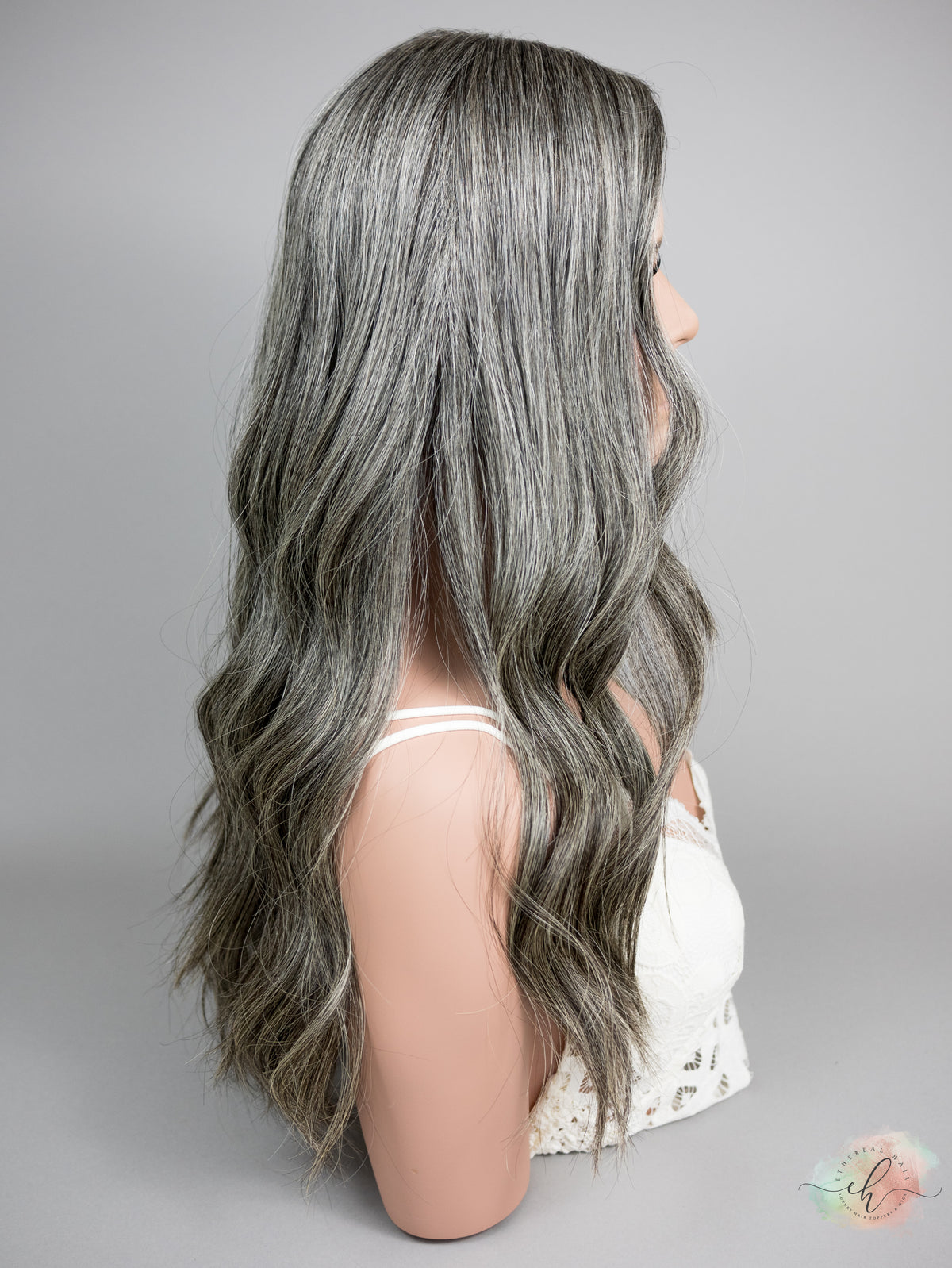 “CLOVE" Exquisite Wig: Silk Top, Sz. M, 24-25"