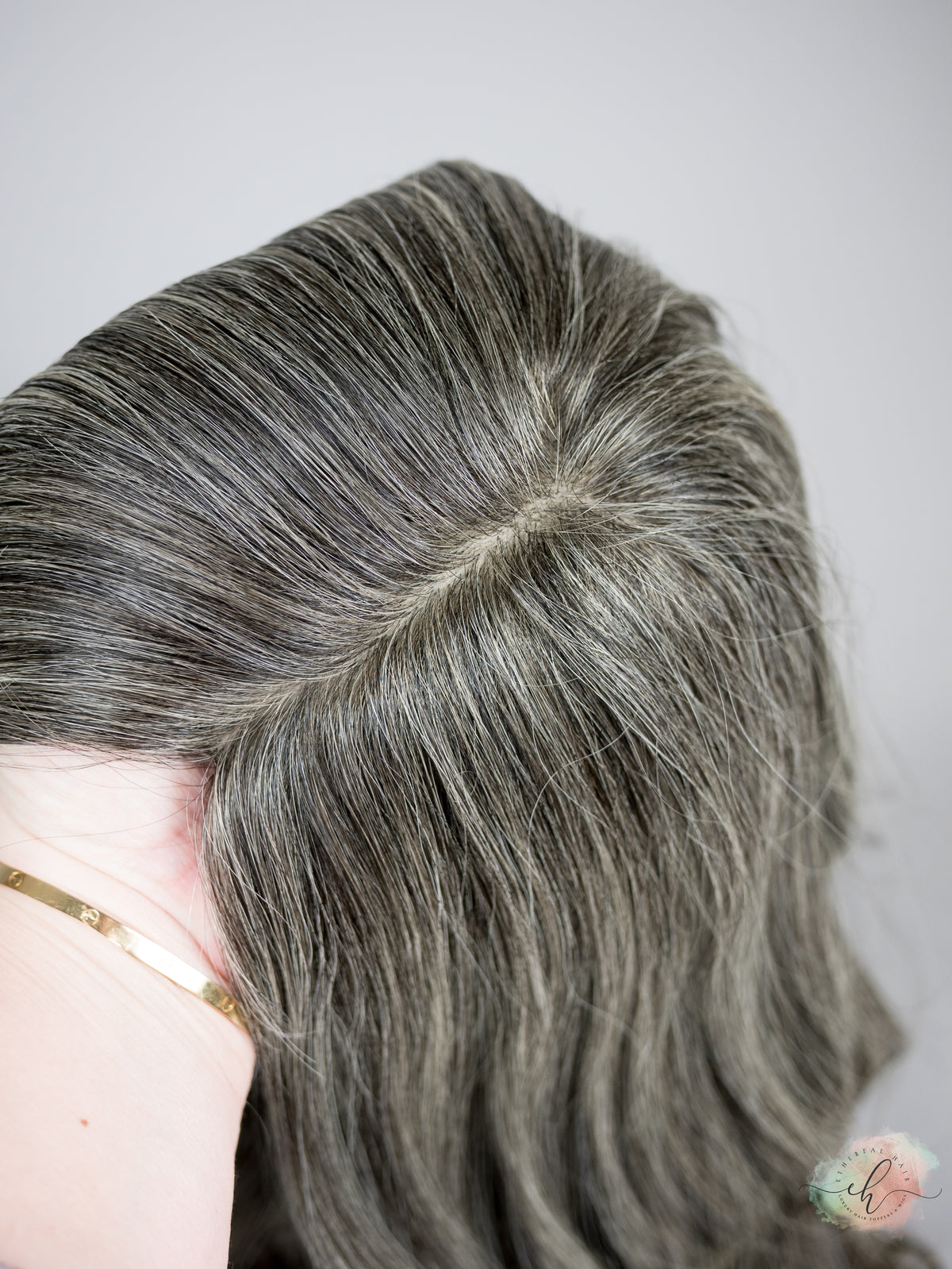 “CLOVE" Exquisite Wig: Silk Top, Sz. M, 24-25"