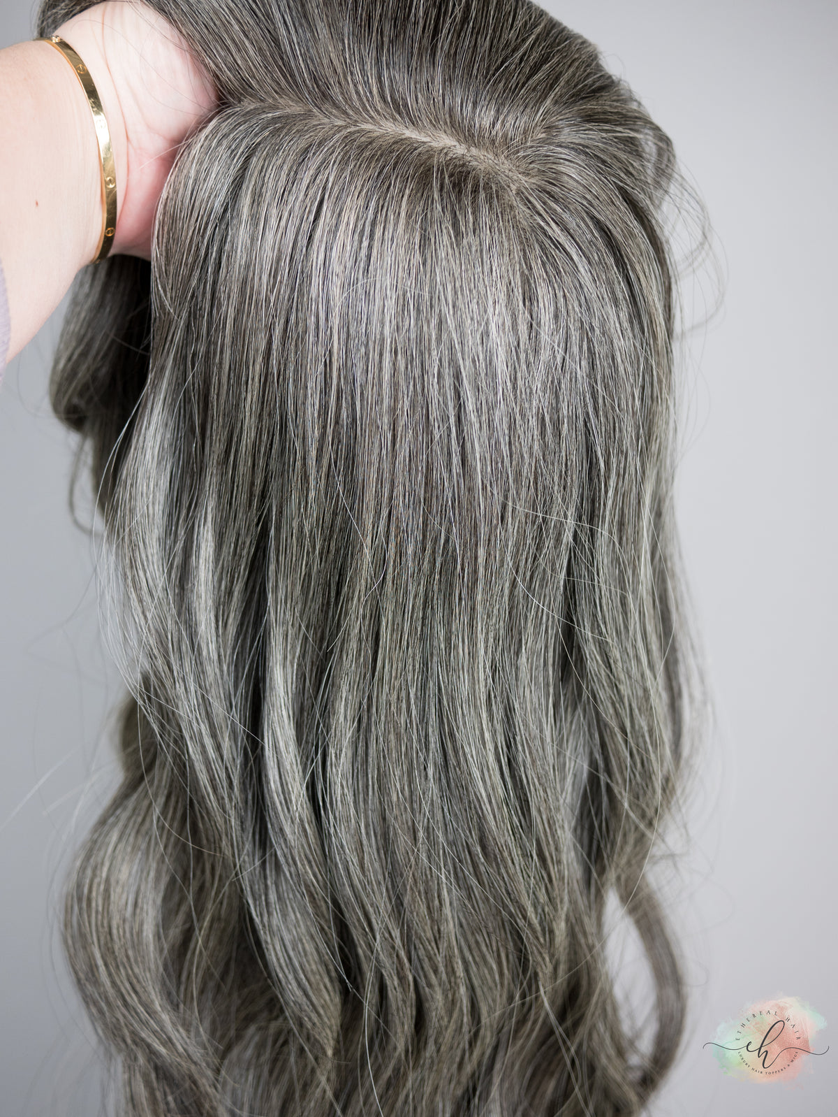 “CLOVE" Exquisite Wig: Silk Top, Sz. M, 24-25"