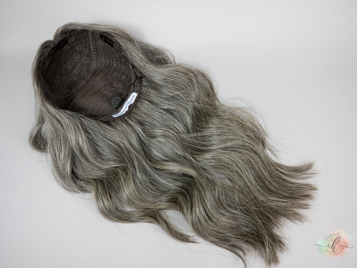 “CLOVE" Exquisite Wig: Silk Top, Sz. M, 24-25"