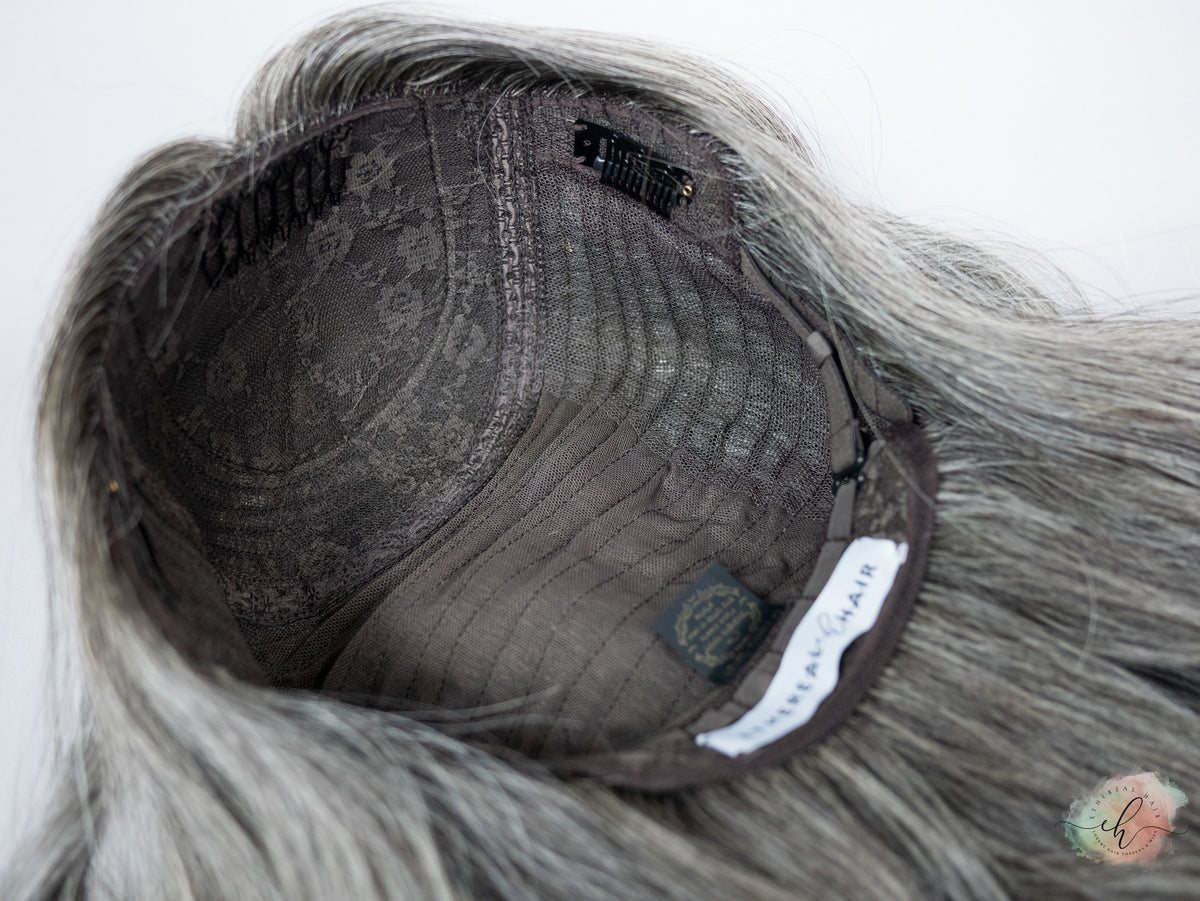 “CLOVE" Exquisite Wig: Silk Top, Sz. M, 24-25"