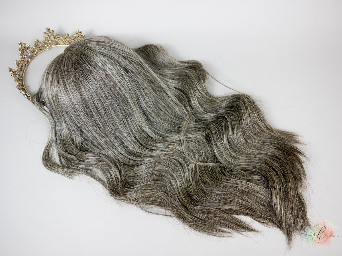 “CLOVE" Exquisite Wig: Silk Top, Sz. M, 24-25"