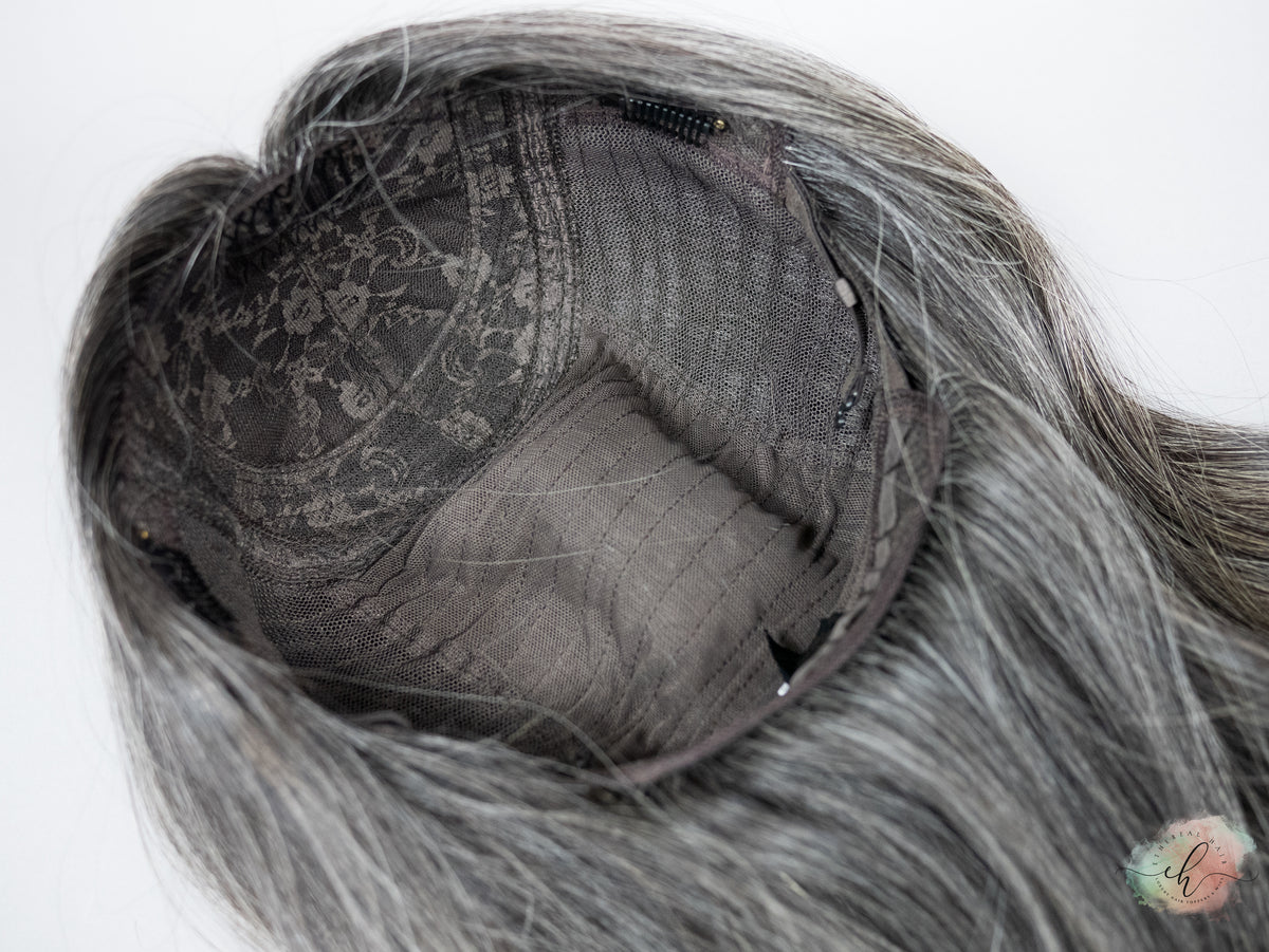 “DELLA" Exquisite Wig: Silk Top, Sz. M, 19-20"