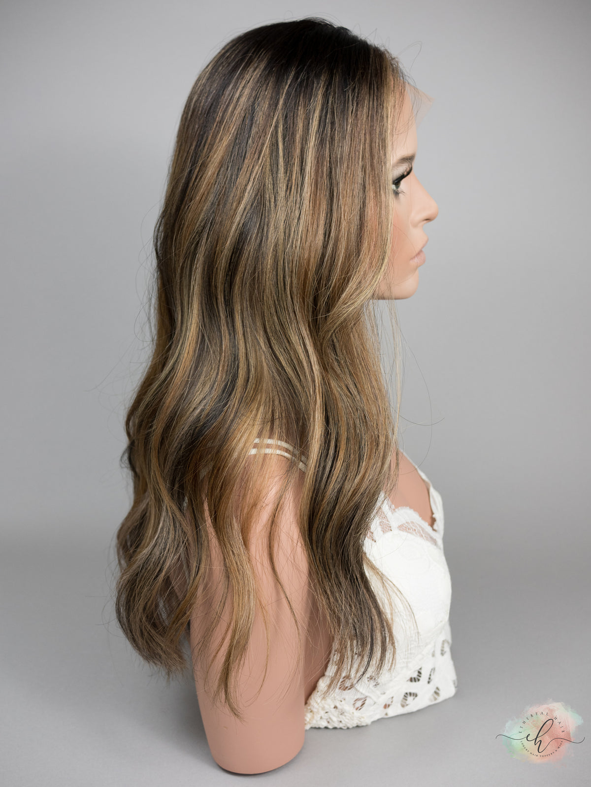 “WHEN IN ROME&quot; Exquisite Wig: Lace Top, Sz. M, 23&quot;