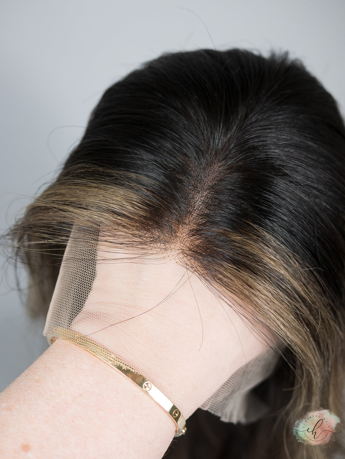 “WHEN IN ROME&quot; Exquisite Wig: Lace Top, Sz. M, 23&quot;