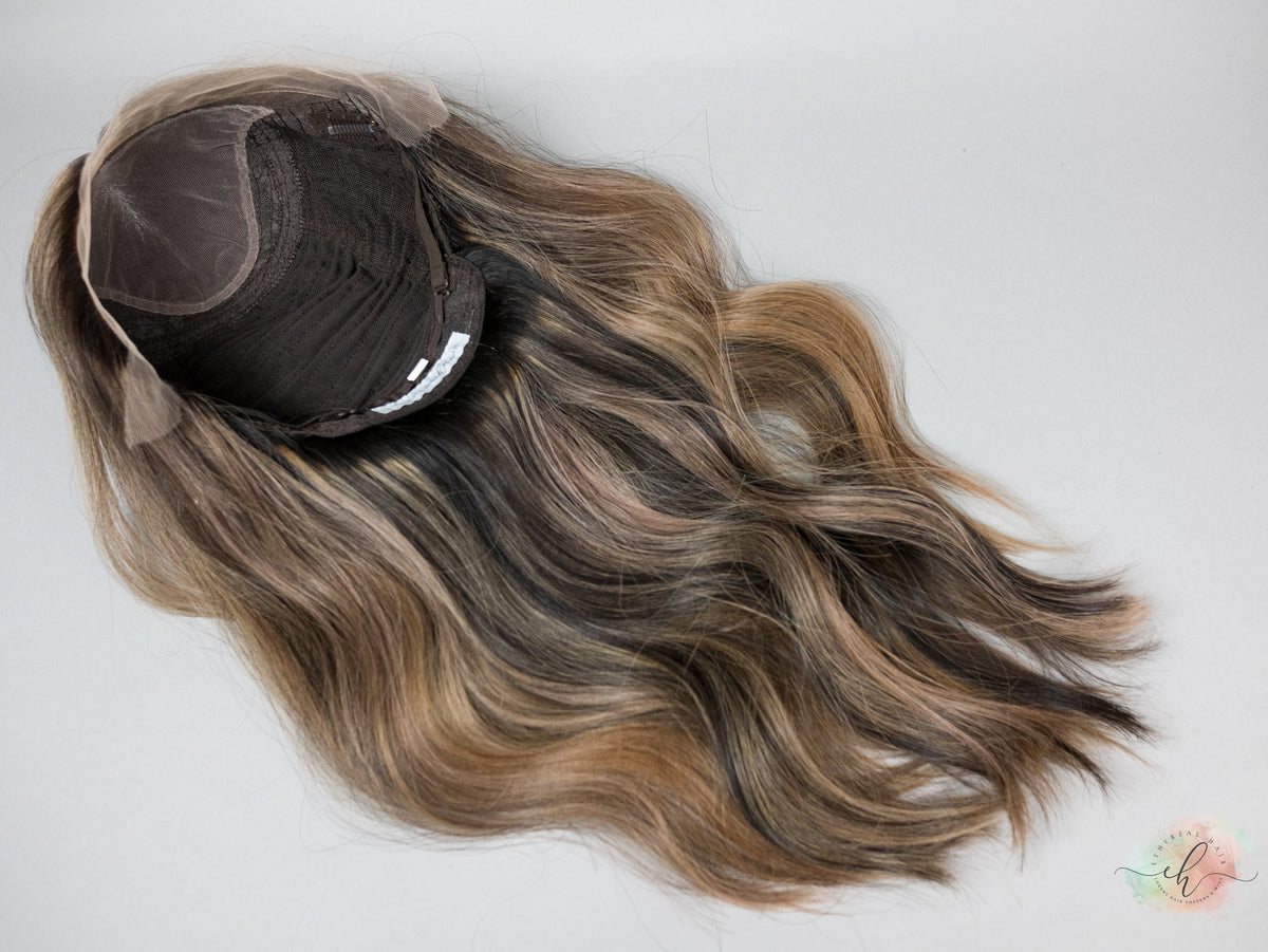 “WHEN IN ROME&quot; Exquisite Wig: Lace Top, Sz. M, 23&quot;