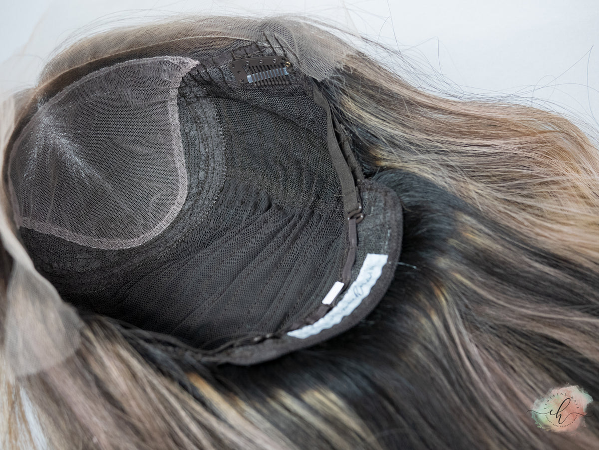 “WHEN IN ROME&quot; Exquisite Wig: Lace Top, Sz. M, 23&quot;