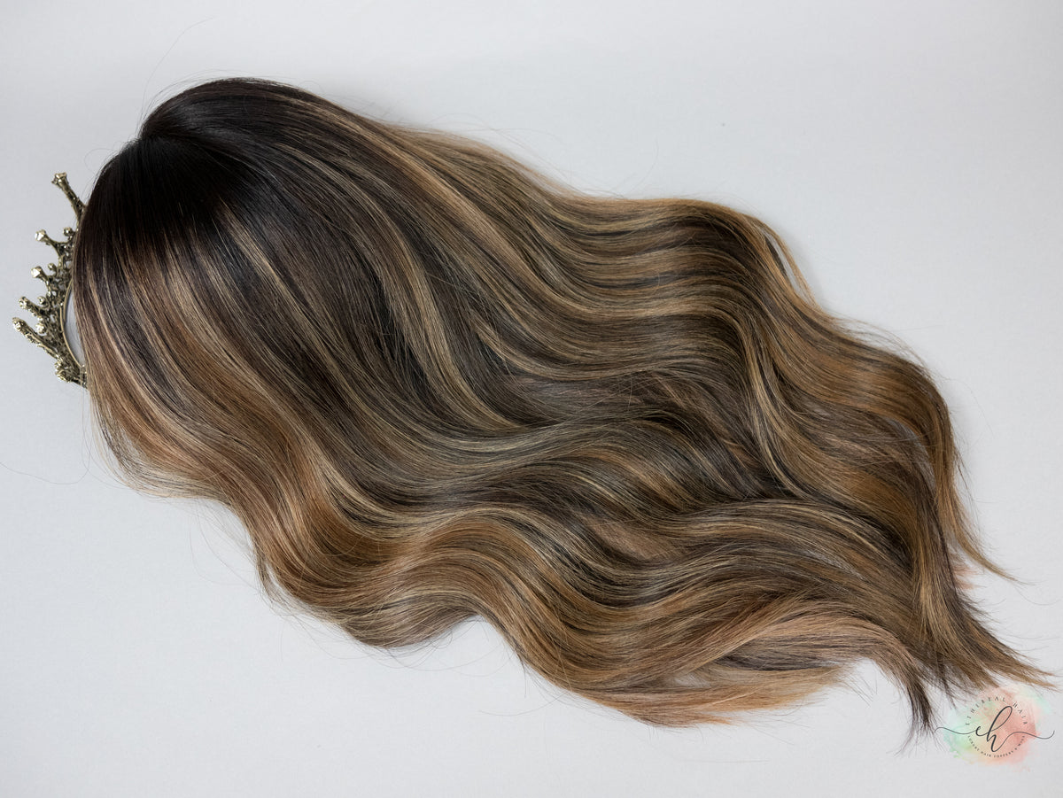 “WHEN IN ROME&quot; Exquisite Wig: Lace Top, Sz. M, 23&quot;