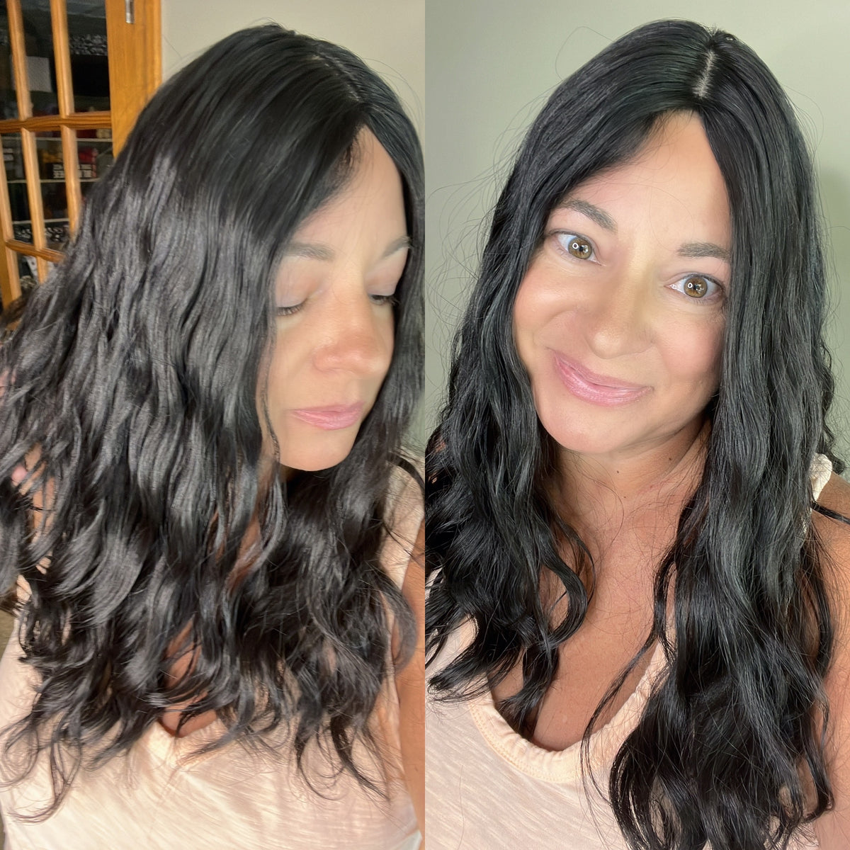 “RAVEN" Premium Topper: Silk Top, 9x9, 21-22", Curly