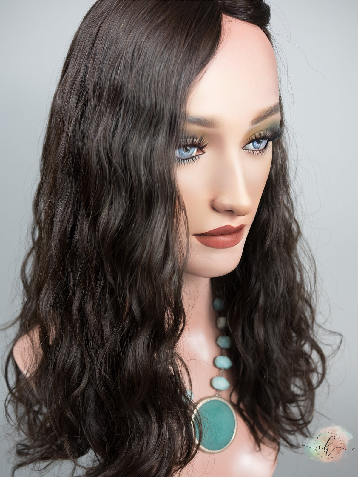 &quot;LUNA&quot; Premium Topper: Silk Top, 9x9, 18-20&quot;, Curly