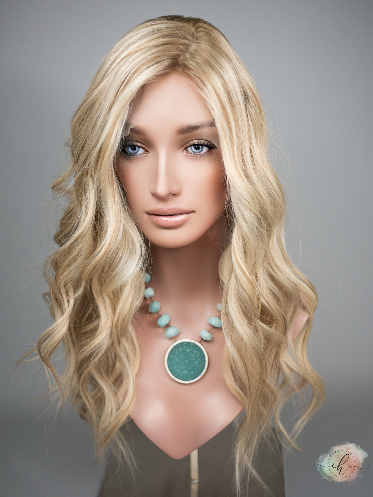 “EVA" Premium Wig: Silk Top Lace Front, Sz. L, 26"