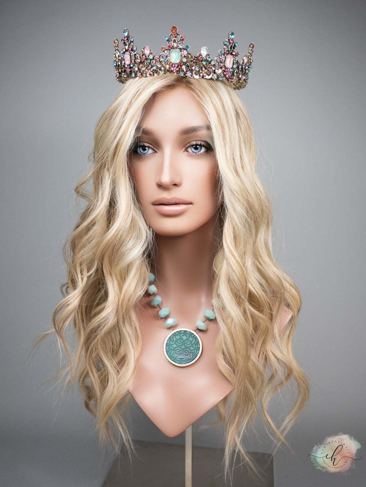 “EVA" Premium Wig: Silk Top Lace Front, Sz. L, 26"