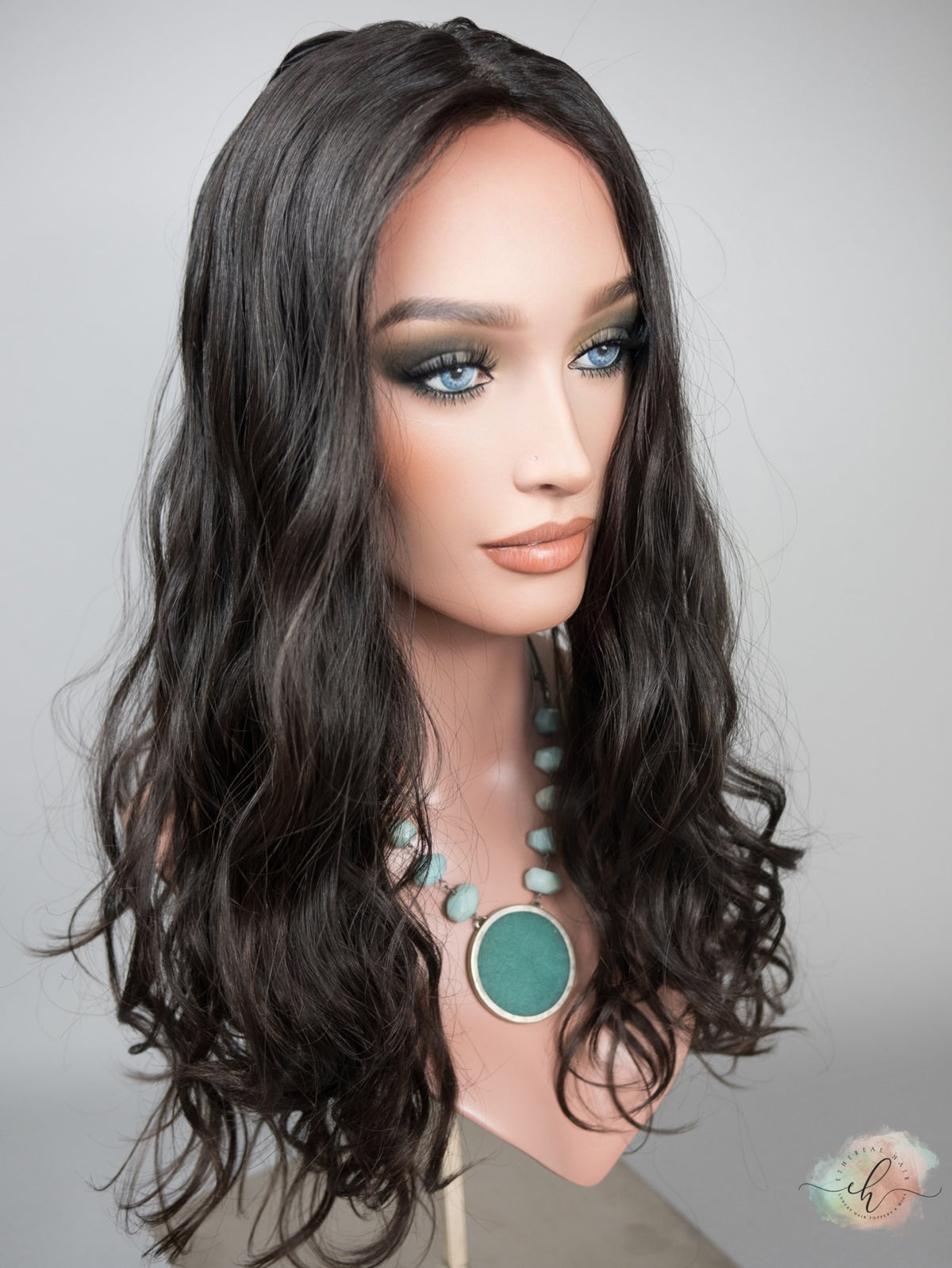 FALL SALE "LARK" Premium Topper: Silk Top, 9x9, 22", Wavy