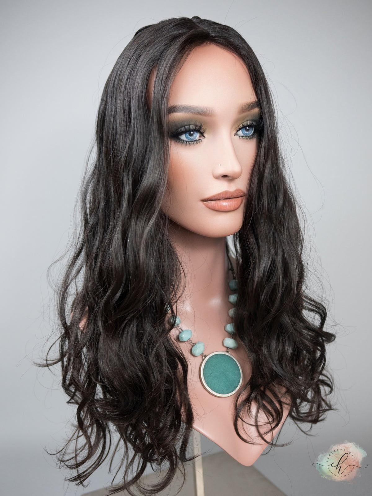 FALL SALE "LARK" Premium Topper: Silk Top, 9x9, 22", Wavy
