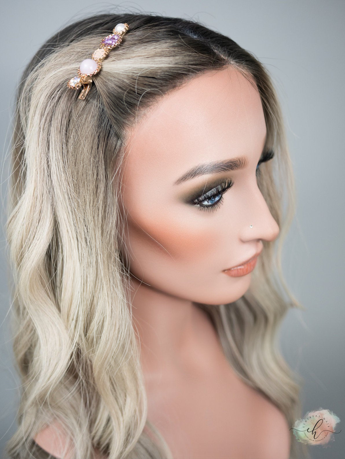 SAMPLE SALE “WILD HORSES" Exquisite Wig: Lace Top, Sz. M, 21-22"