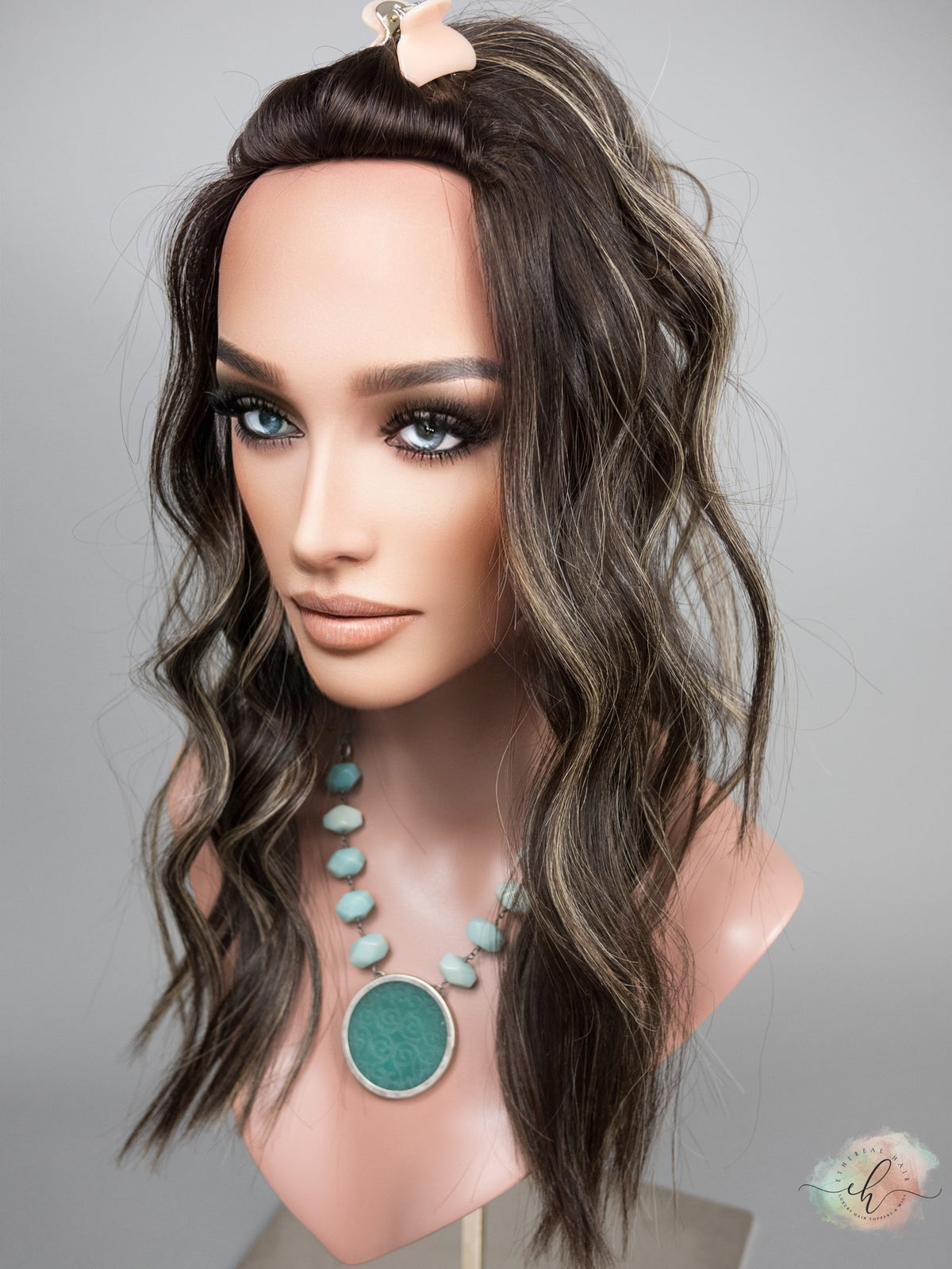 SAMPLE SALE "LUNA BALAYAGE" Premium Topper:  Fully Wefted, 6x6, 20"