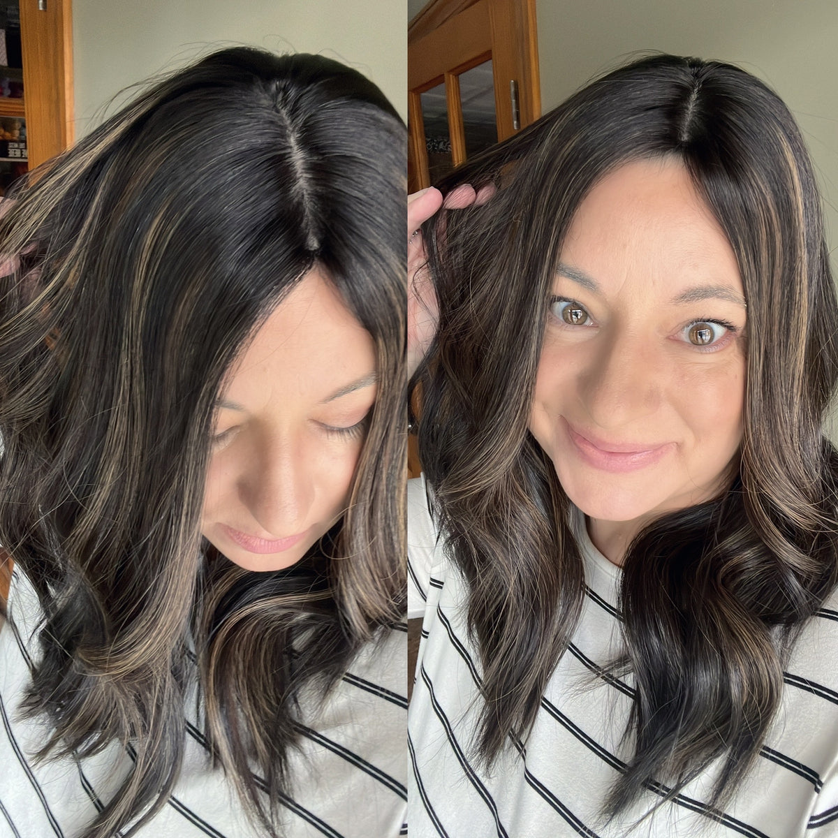“RAVEN BALAYAGE" Premium Topper: Silk Top, 7x7, 18"