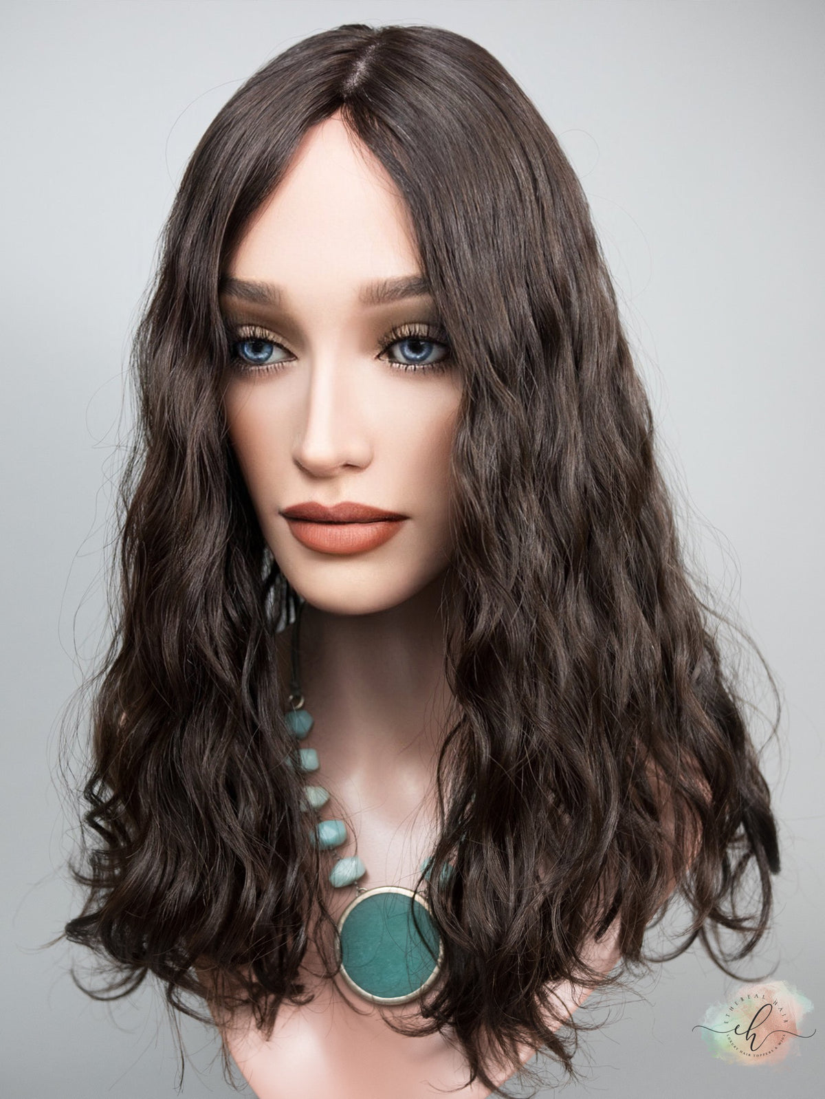 &quot;LUNA&quot; Premium Topper: Silk Top, 9x9, 18-20&quot;, Curly