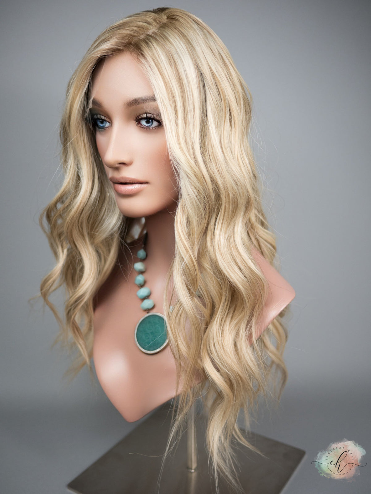 “EVA" Premium Wig: Silk Top Lace Front, Sz. L, 26"