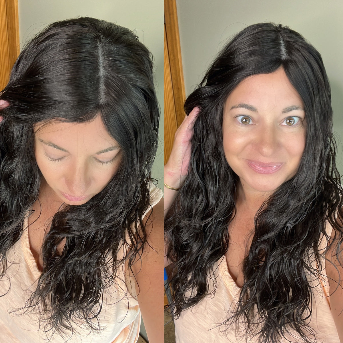 “RHIANNON&quot; Premium Topper: Silk Top, 9x9, 23-24&quot;, Curly