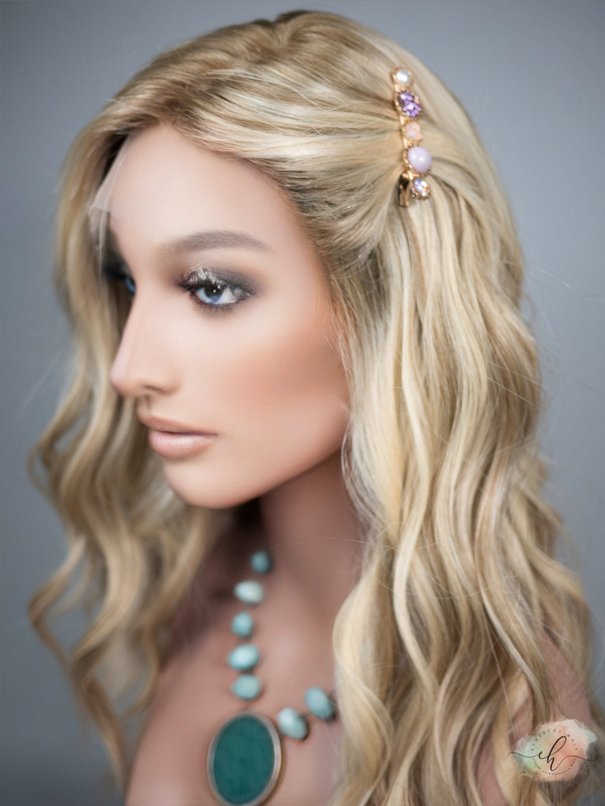 “EVA" Premium Wig: Silk Top Lace Front, Sz. L, 26"