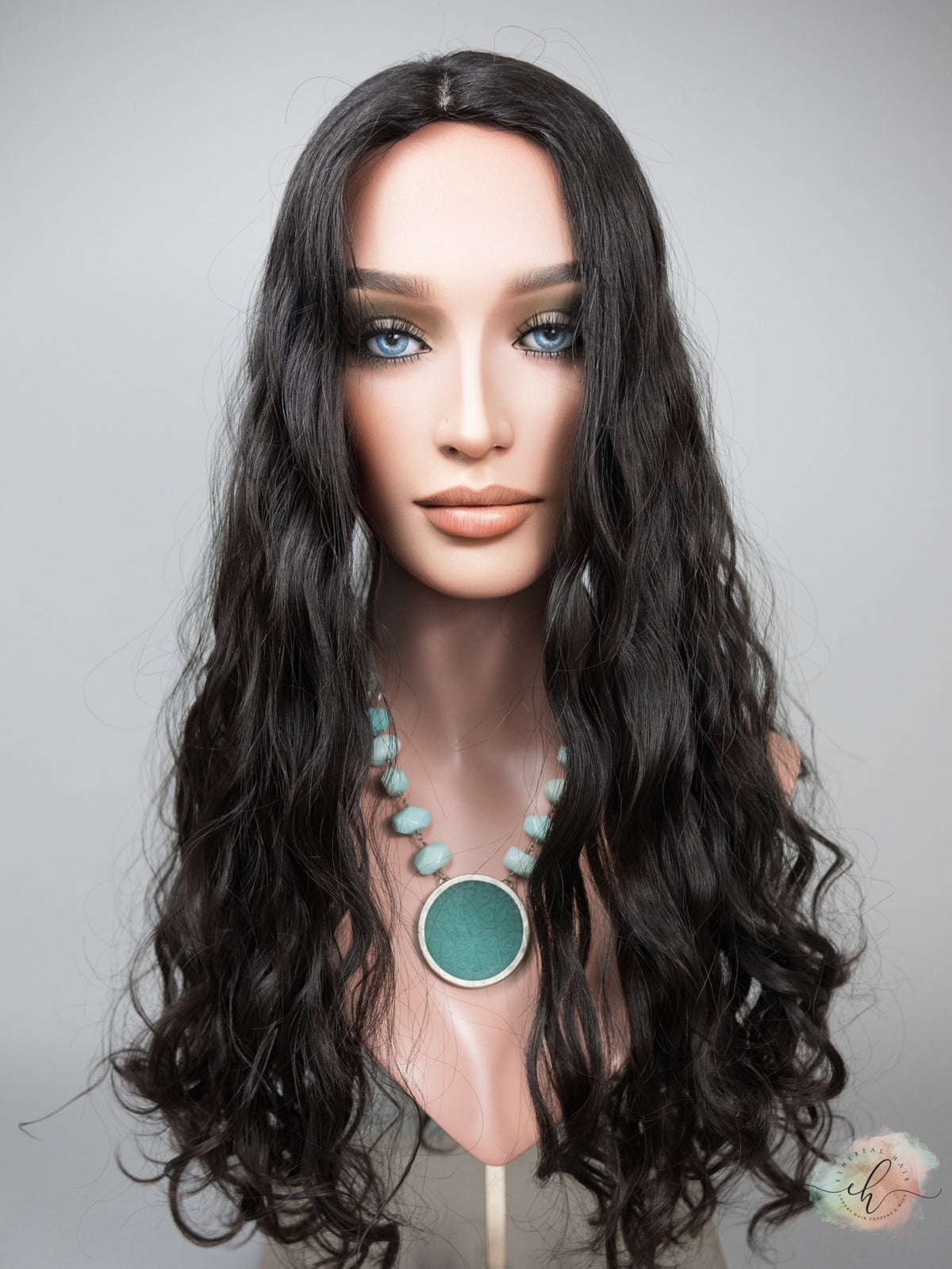 BLACK FRIDAY FINAL SALE "RHIANNON" Premium Topper: Silk Top, 9x9, 22-24", Curly