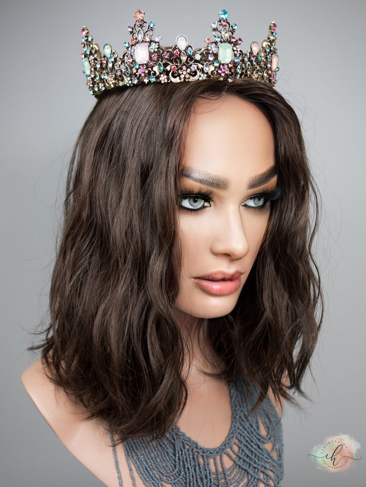 &quot;LUNA&quot; Premium Topper: Silk Top, 8x8, 14-15&quot;, Loose Wave