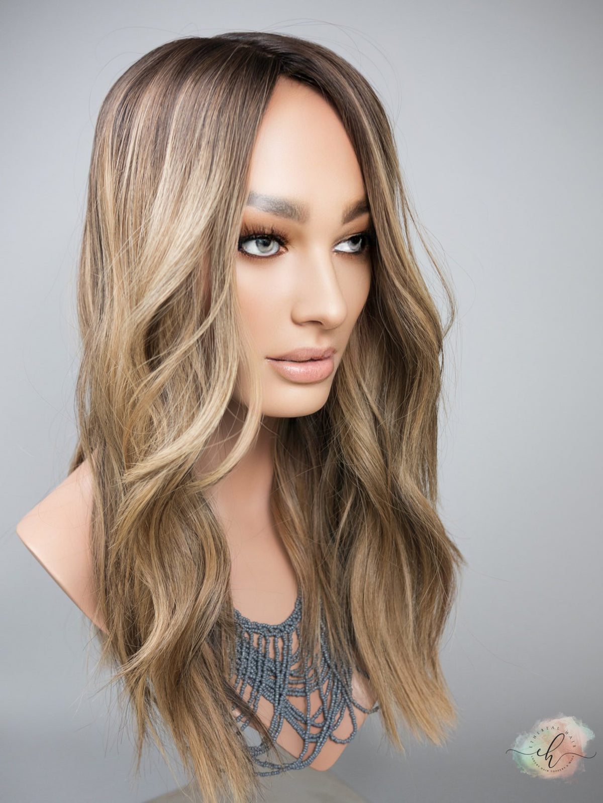 FALL SALE &quot;IN CONTROL&quot; Exquisite Topper: Silk Top, Fully Handtied, 7x8, 20&quot;