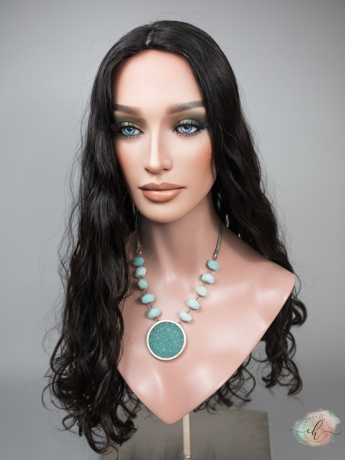 BLACK FRIDAY FINAL SALE "RHIANNON" Premium Topper: Silk Top, 9x9, 22-24", Curly