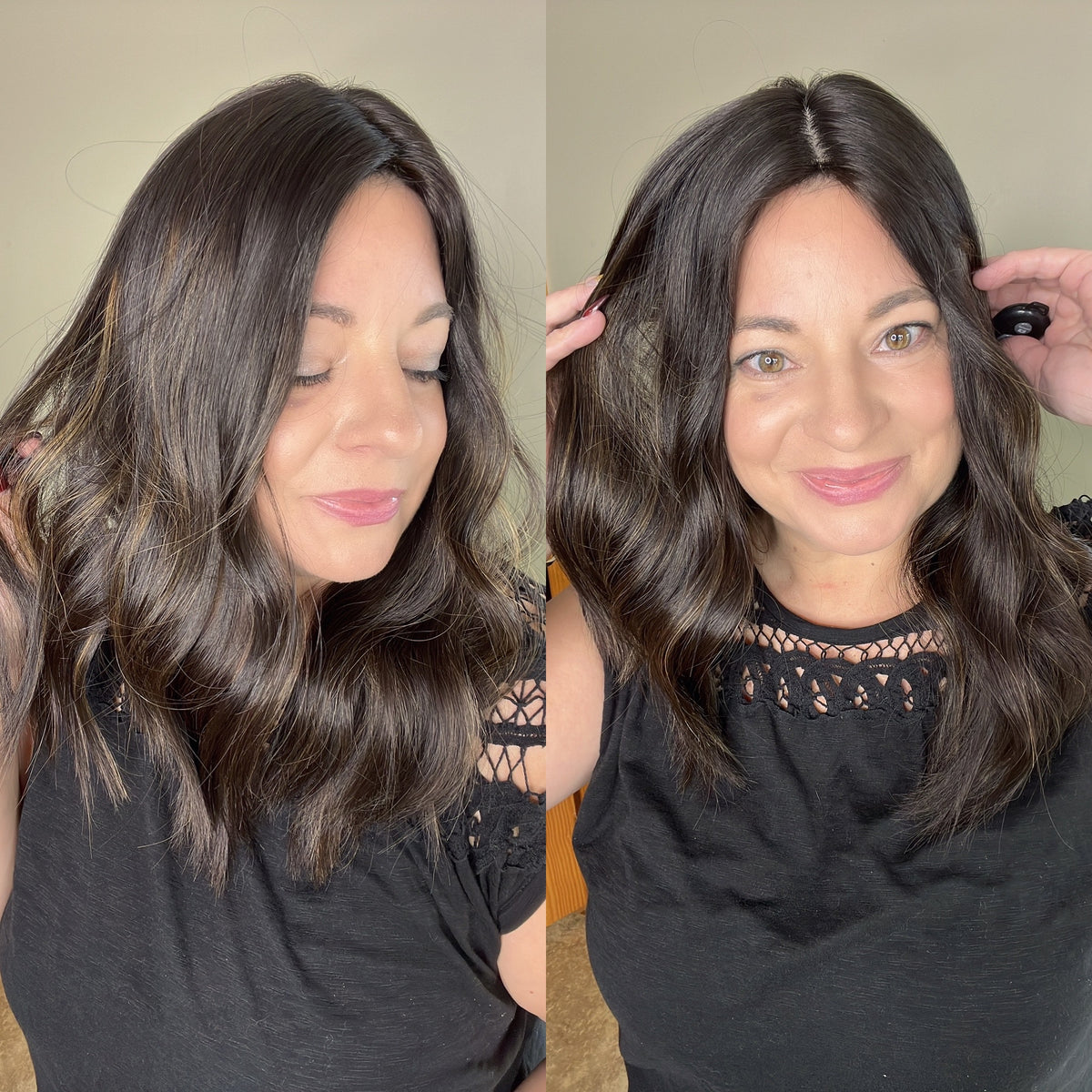 "RAVEN" Premium Topper: Silk Top, 8x8, 16-17", Subtle Caramel Babylights