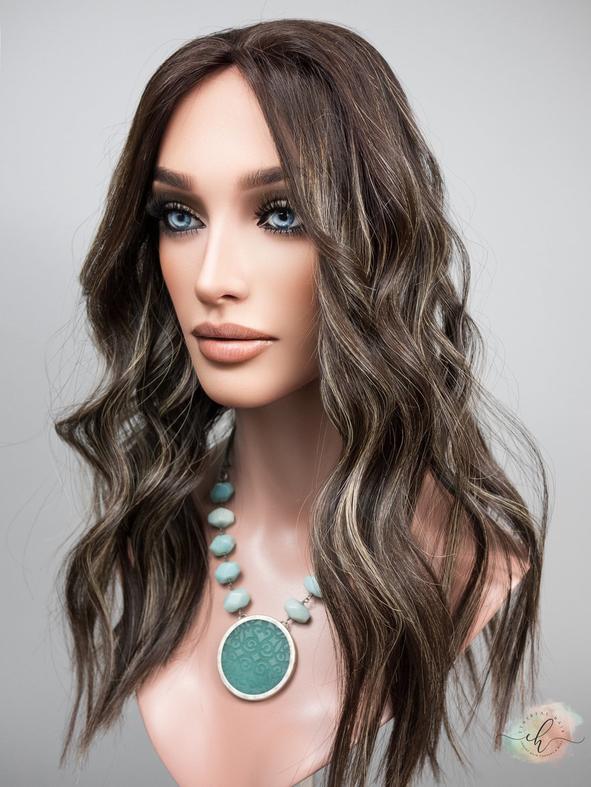 SAMPLE SALE "LUNA BALAYAGE" Premium Topper:  Fully Wefted, 6x6, 20"