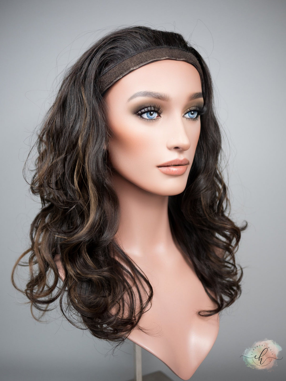 FALL SALE “LARK BALAYAGE" Premium Pony Wig: Sz. L, 21", Curly