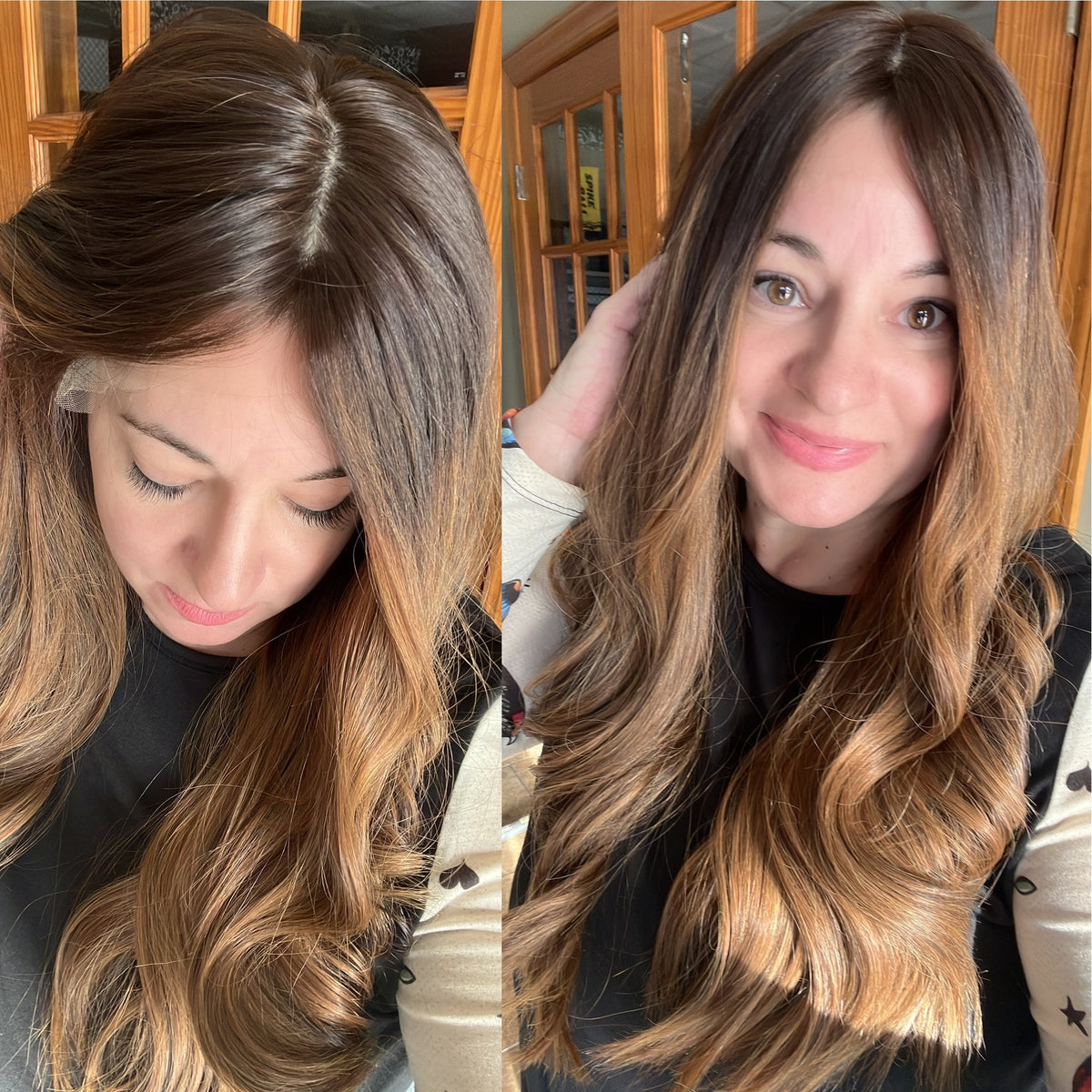 “HAZEL" Premium Wig: Silk Top Lace Front, Sz. M, 25"