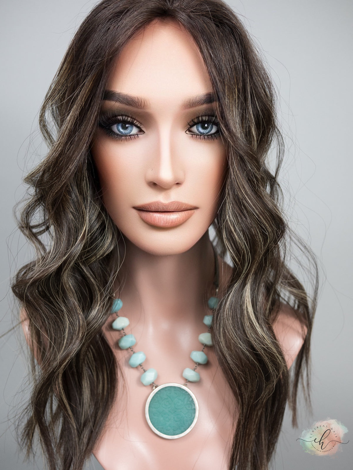 SAMPLE SALE "LUNA BALAYAGE" Premium Topper:  Fully Wefted, 6x6, 20"