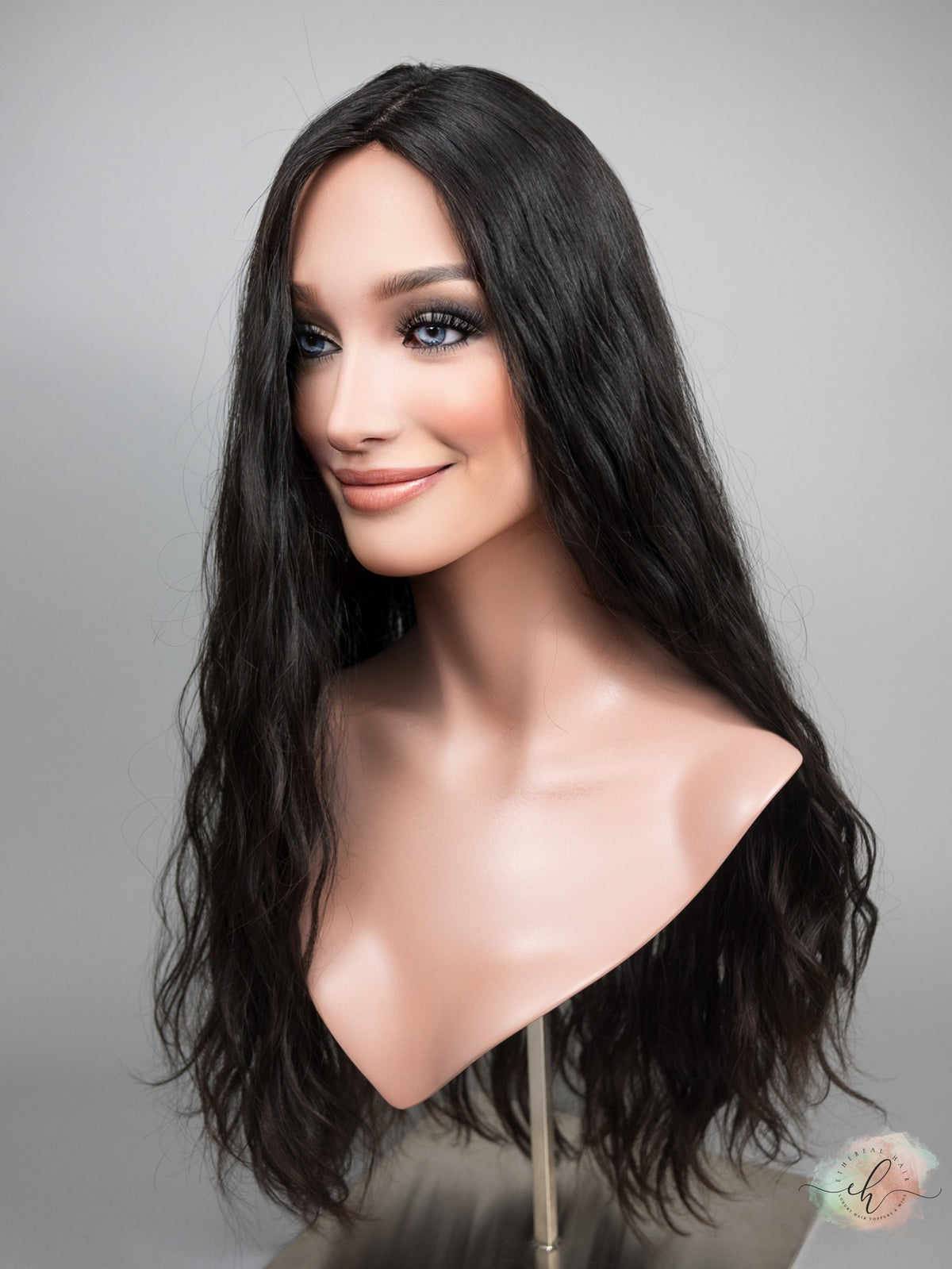 "RAVEN" Premium Topper: Silk Top, 9x9, 25", Curly