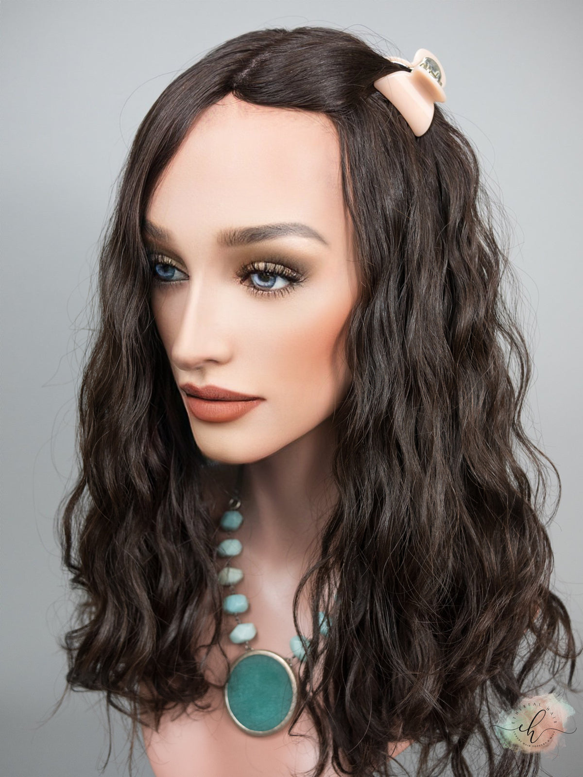 &quot;LUNA&quot; Premium Topper: Silk Top, 9x9, 18-20&quot;, Curly