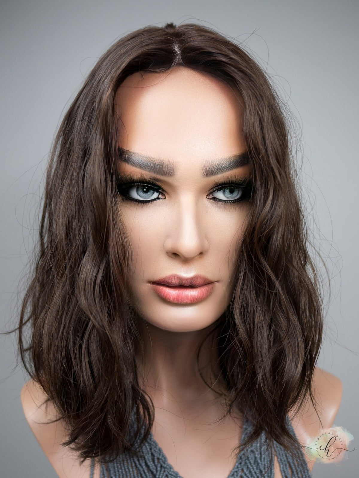 &quot;LUNA&quot; Premium Topper: Silk Top, 8x8, 14-15&quot;, Loose Wave