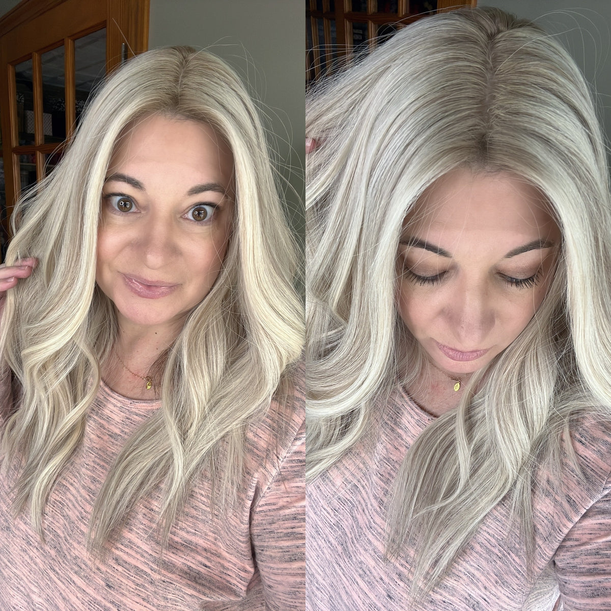 “BIANCA" Premium Wig: Silk Top Lace Front, Sz. L, 23"
