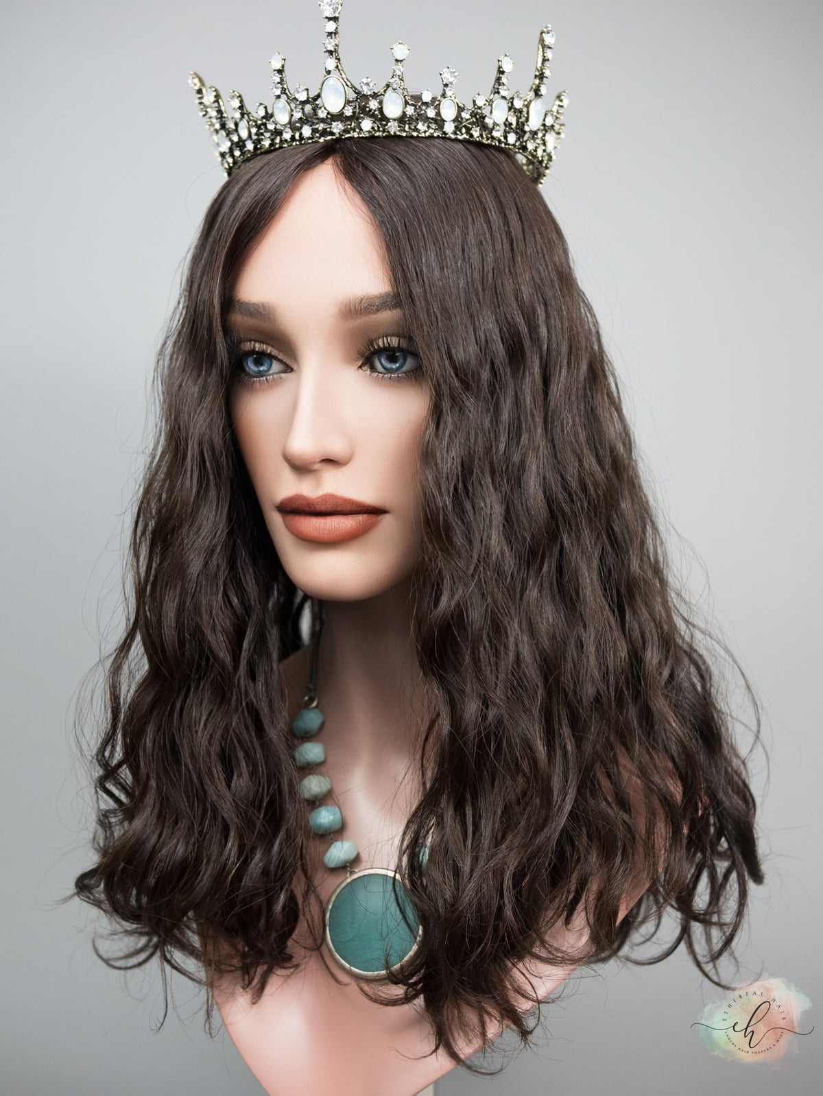 &quot;LUNA&quot; Premium Topper: Silk Top, 9x9, 18-20&quot;, Curly