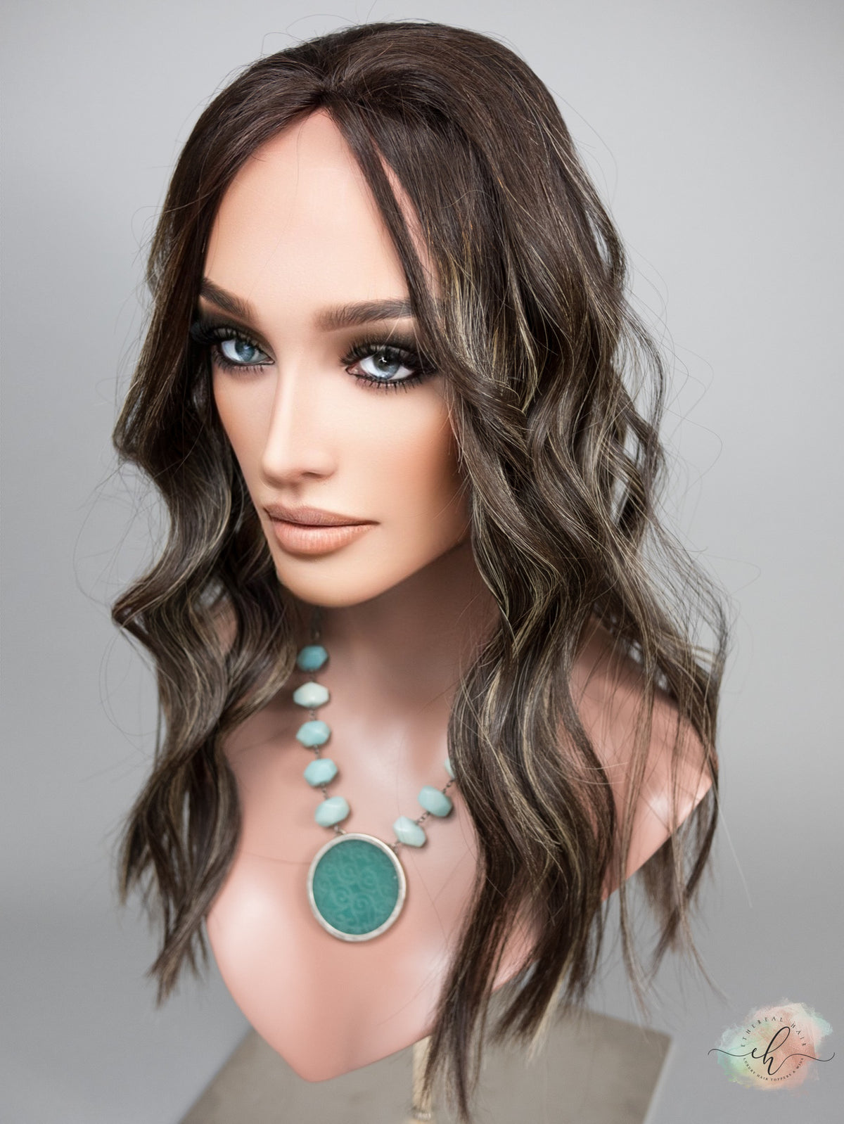 SAMPLE SALE "LUNA BALAYAGE" Premium Topper:  Fully Wefted, 6x6, 20"