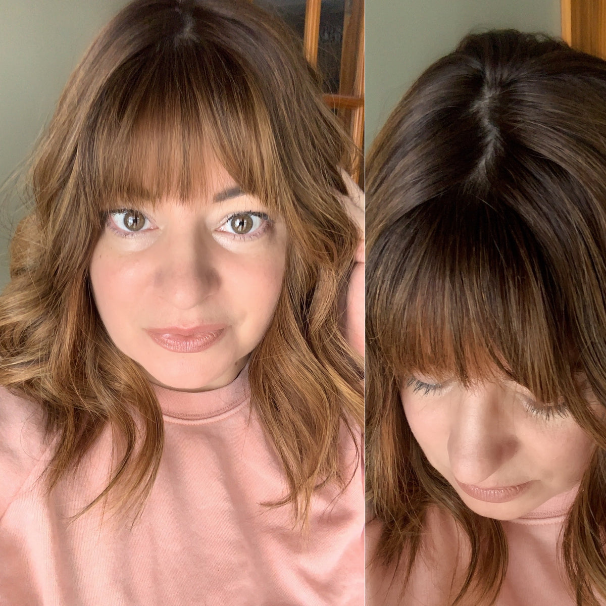 &quot;HAZEL&quot; Premium Topper: Silk Top, 9x9, 16-19&quot;, Bangs