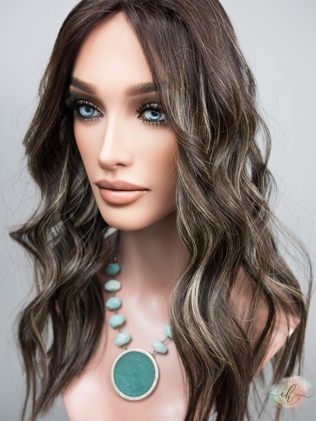 SAMPLE SALE "LUNA BALAYAGE" Premium Topper:  Fully Wefted, 6x6, 20"