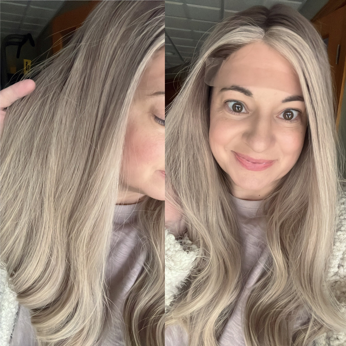 “DOVE" Exquisite Wig: Lace Top, Sz. M, 22"