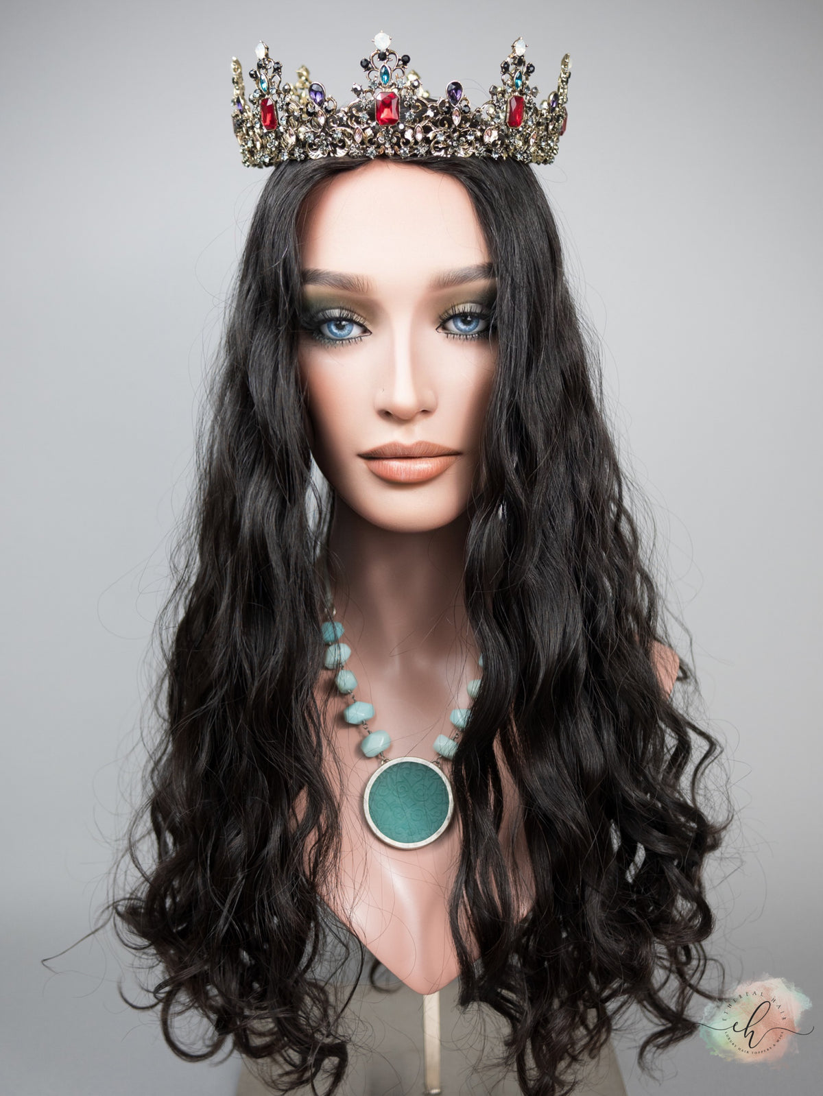 BLACK FRIDAY FINAL SALE "RHIANNON" Premium Topper: Silk Top, 9x9, 22-24", Curly