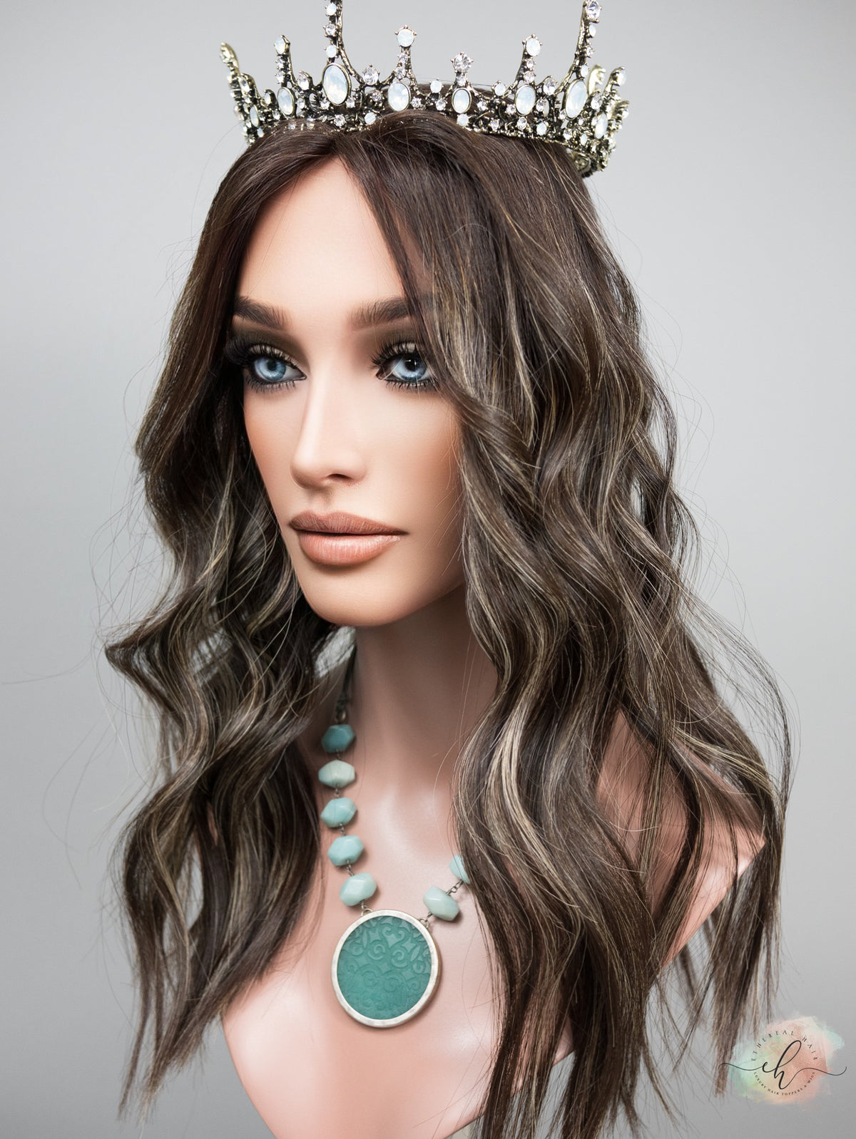 SAMPLE SALE "LUNA BALAYAGE" Premium Topper:  Fully Wefted, 6x6, 20"