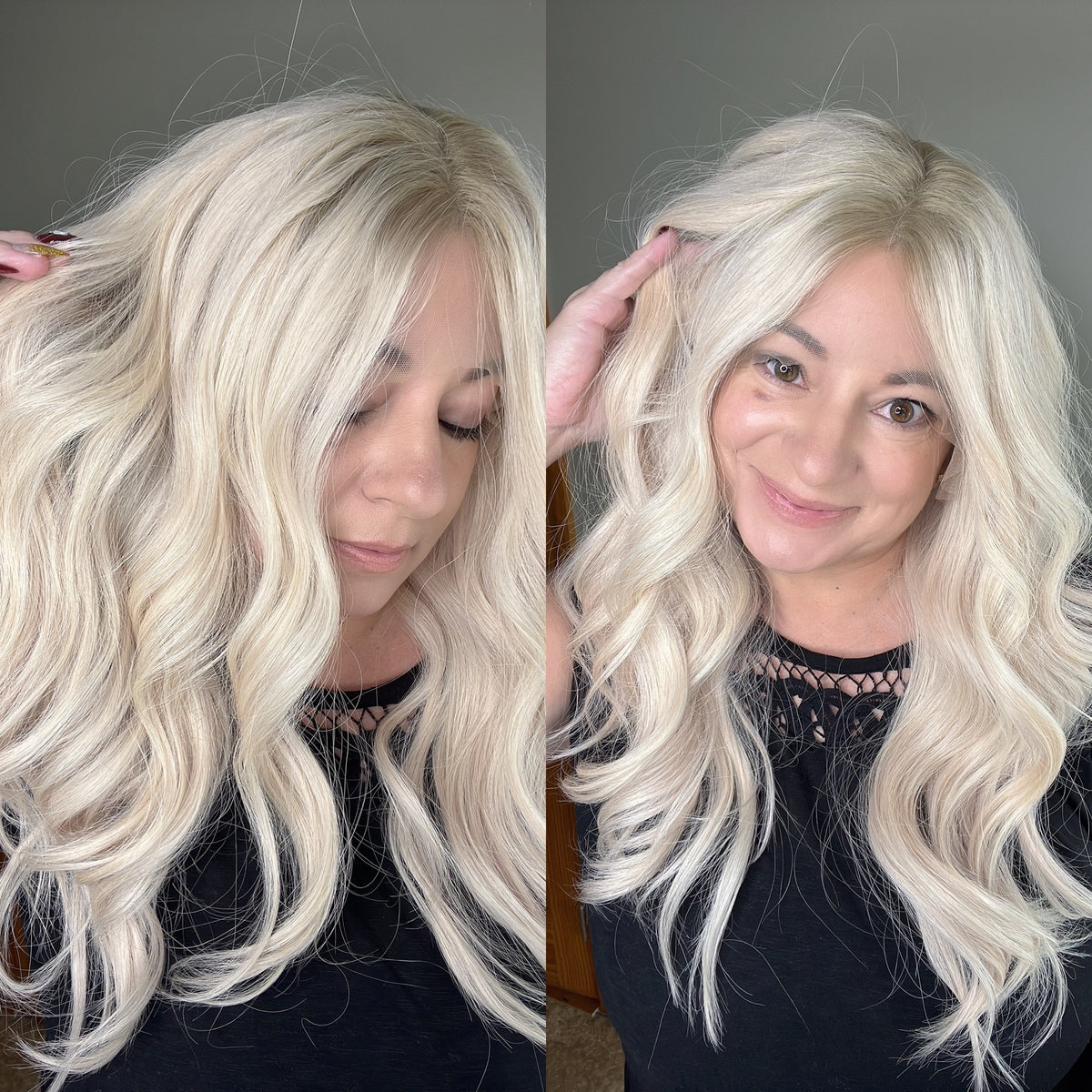 “OAKLEE" Premium Wig: Lace Top, Sz. S, 25"