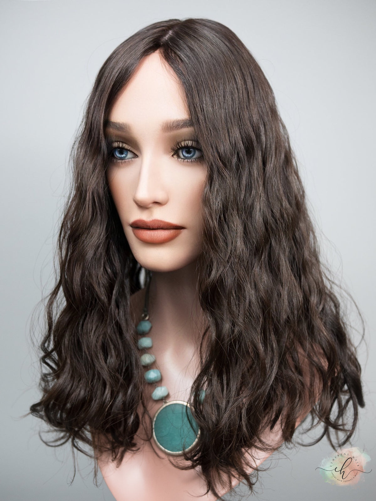 &quot;LUNA&quot; Premium Topper: Silk Top, 9x9, 18-20&quot;, Curly